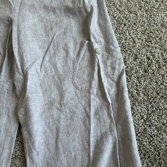 Habitat Clothes To Live In Womens XL Linen Blend Wide-Leg Pants Elastic Waist - Picture 4 of 11